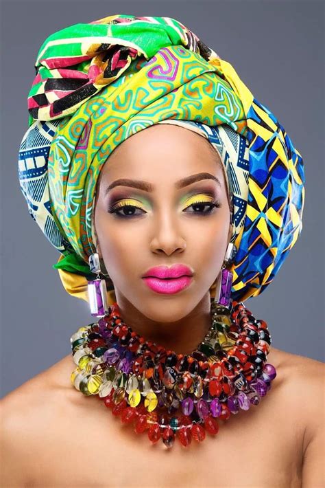 african head wrap outfit